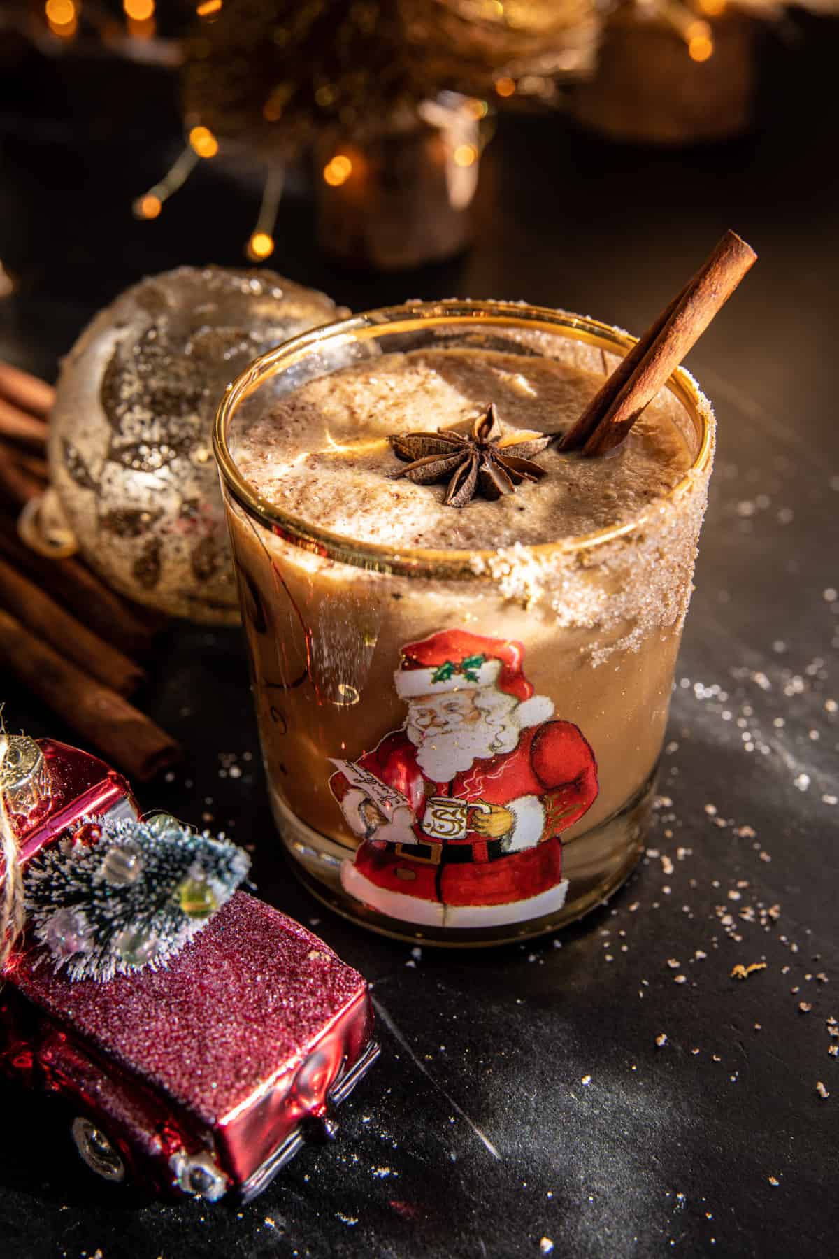 Christmas Vacation Dirty Chai Cocktail (with mocktail) | halfbakedharvest.com