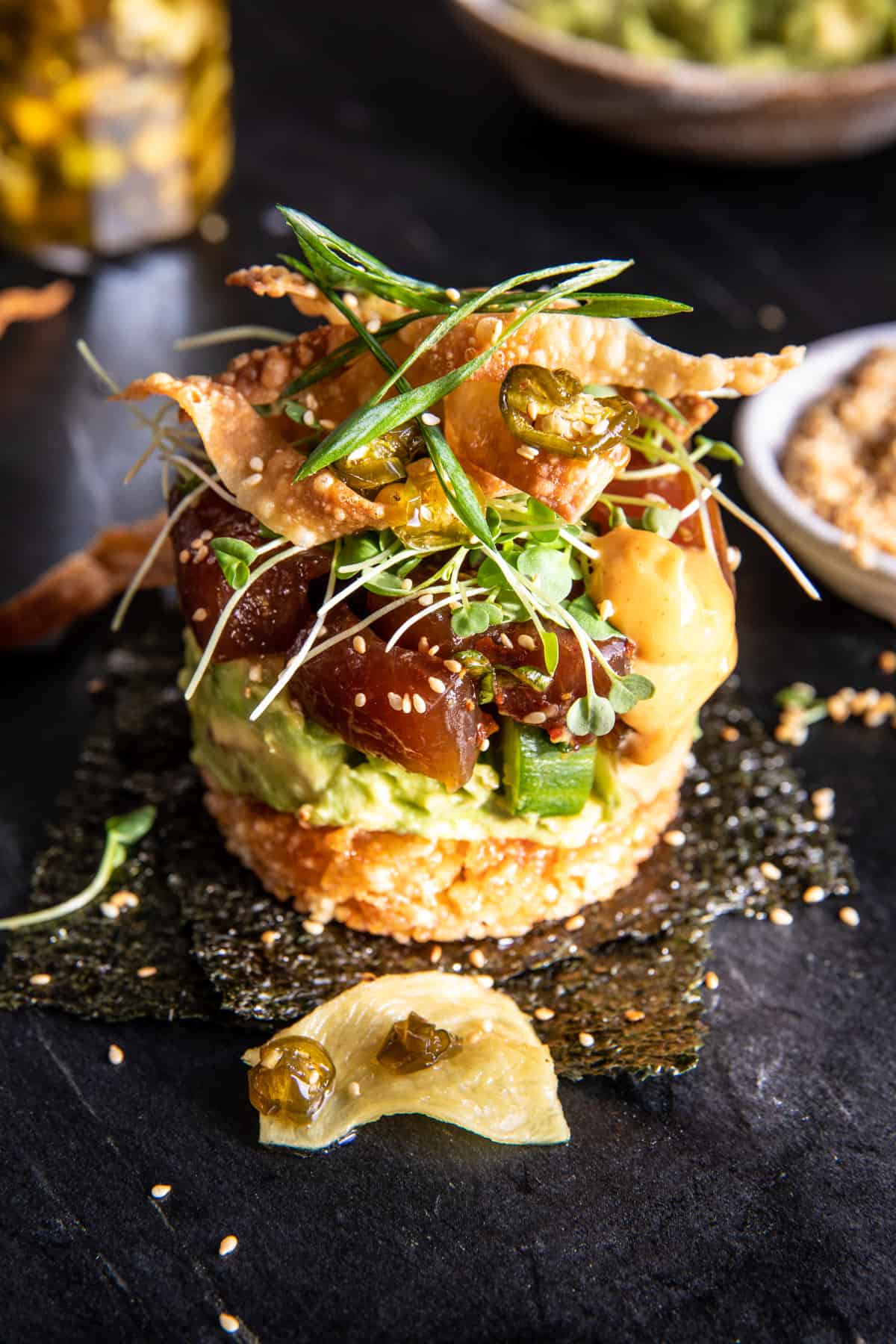 Crispy Rice Spicy Tuna Stacks | halfbakedharvest.com