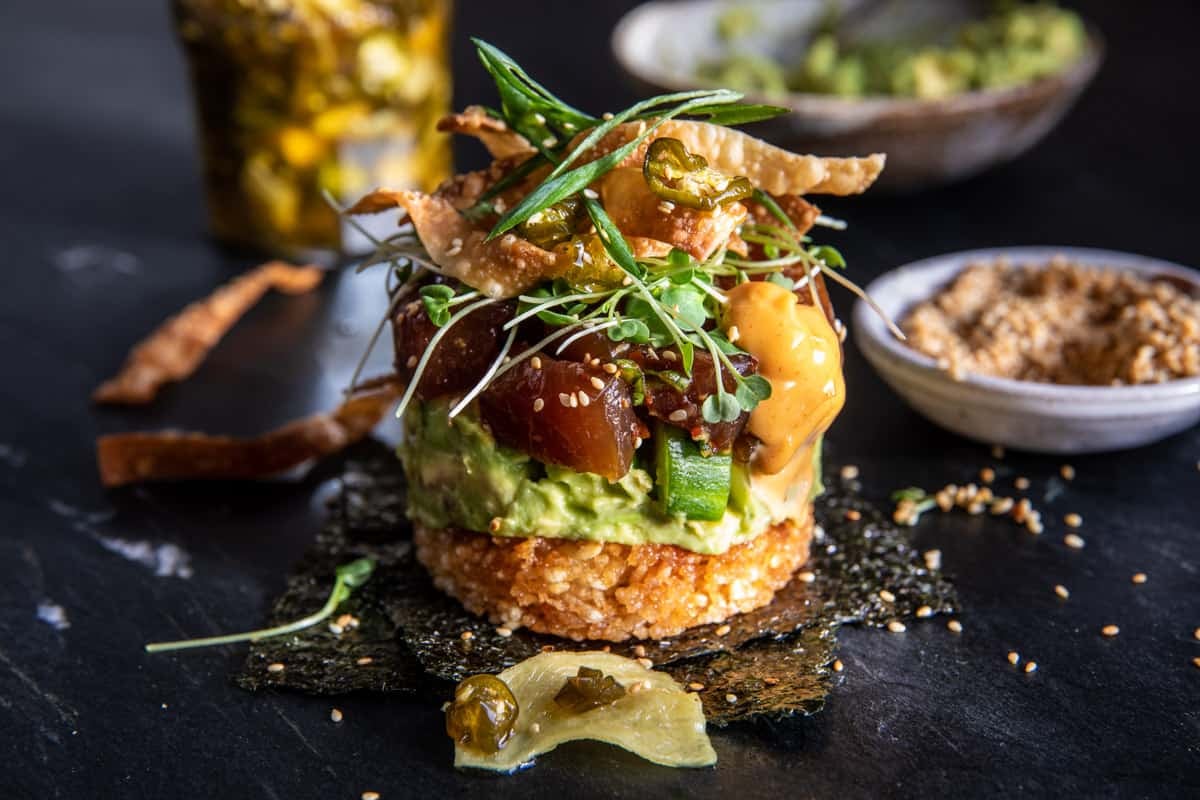 Crispy Rice Spicy Tuna Stacks | halfbakedharvest.com