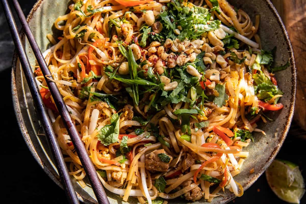 30 Minute Garlic Butter Chicken Pad Thai