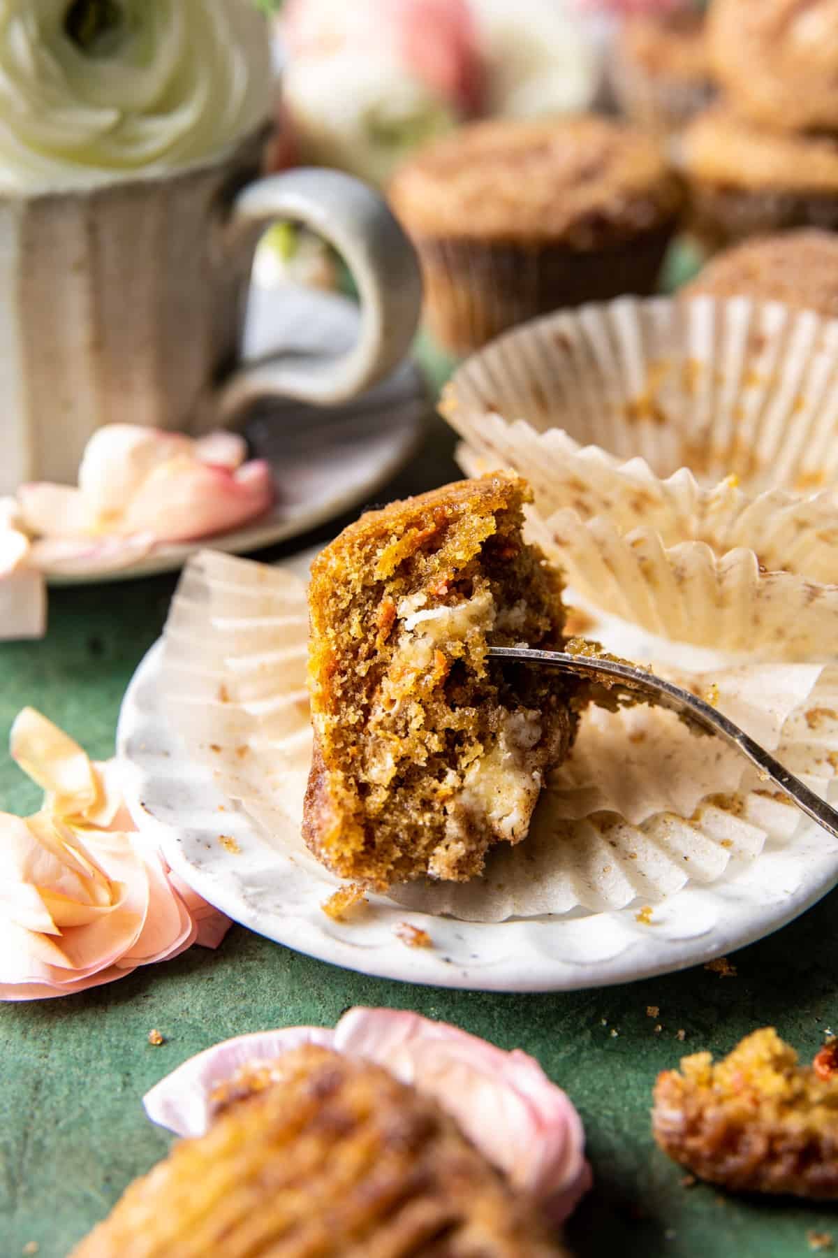 Cream Cheese Swirled Cinnamon Carrot Cake Muffins | halfbakedharvest.com