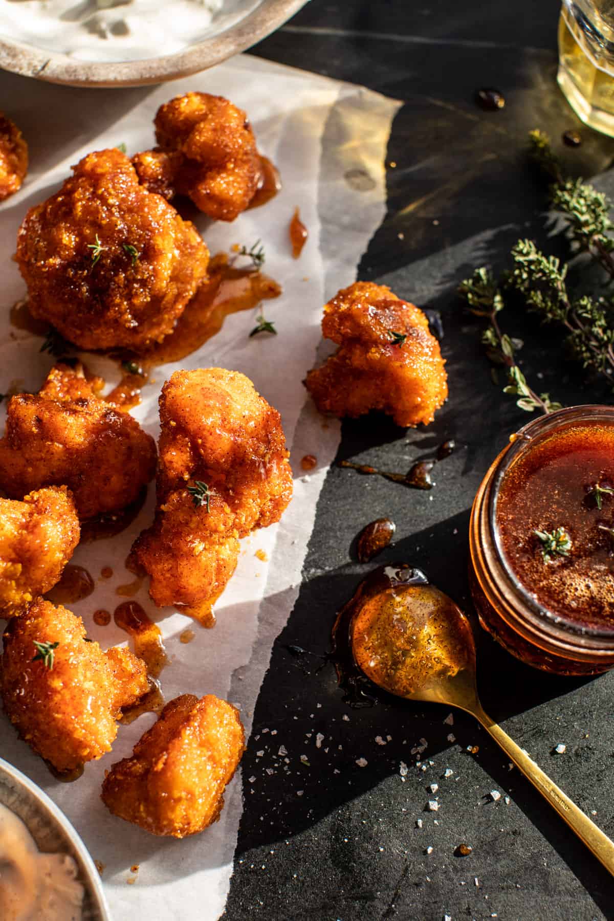 Crunchy Baked Hot Honey Cauliflower | halfbakedharvest.com
