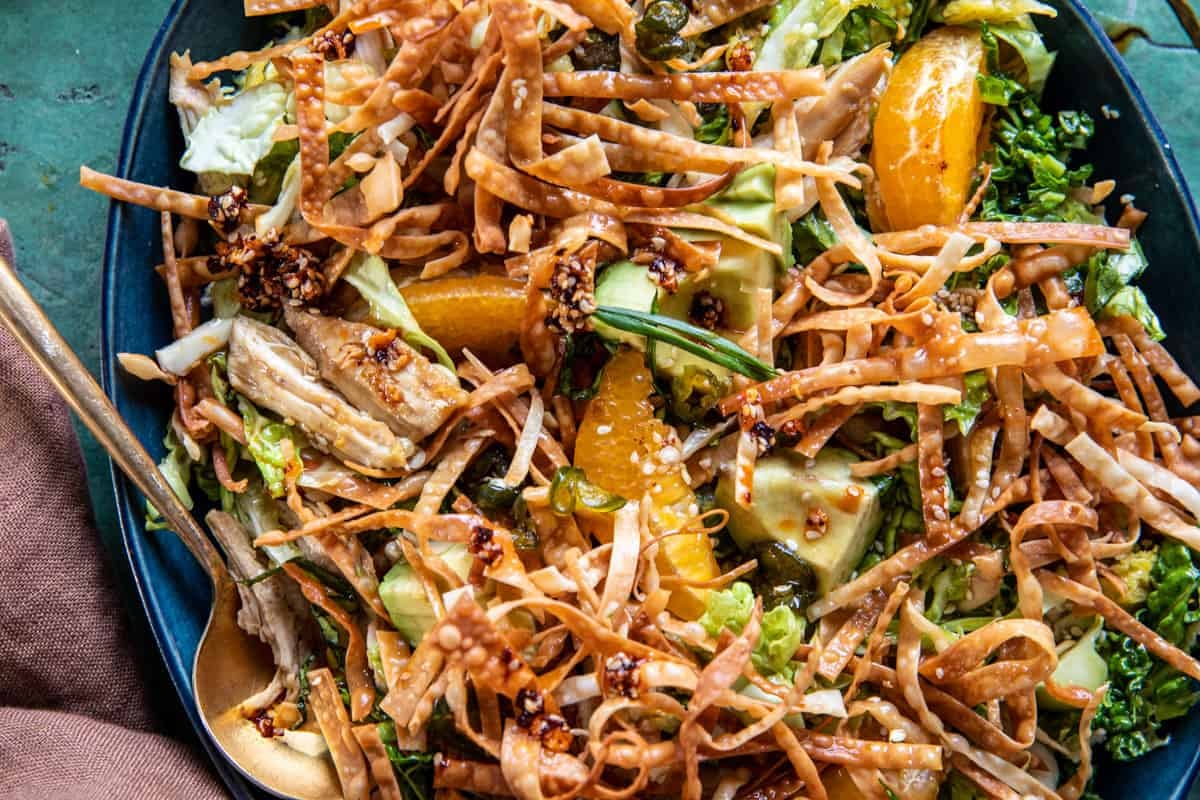 Sesame Ginger Orange Chicken Salad | halfbakedharvest.com