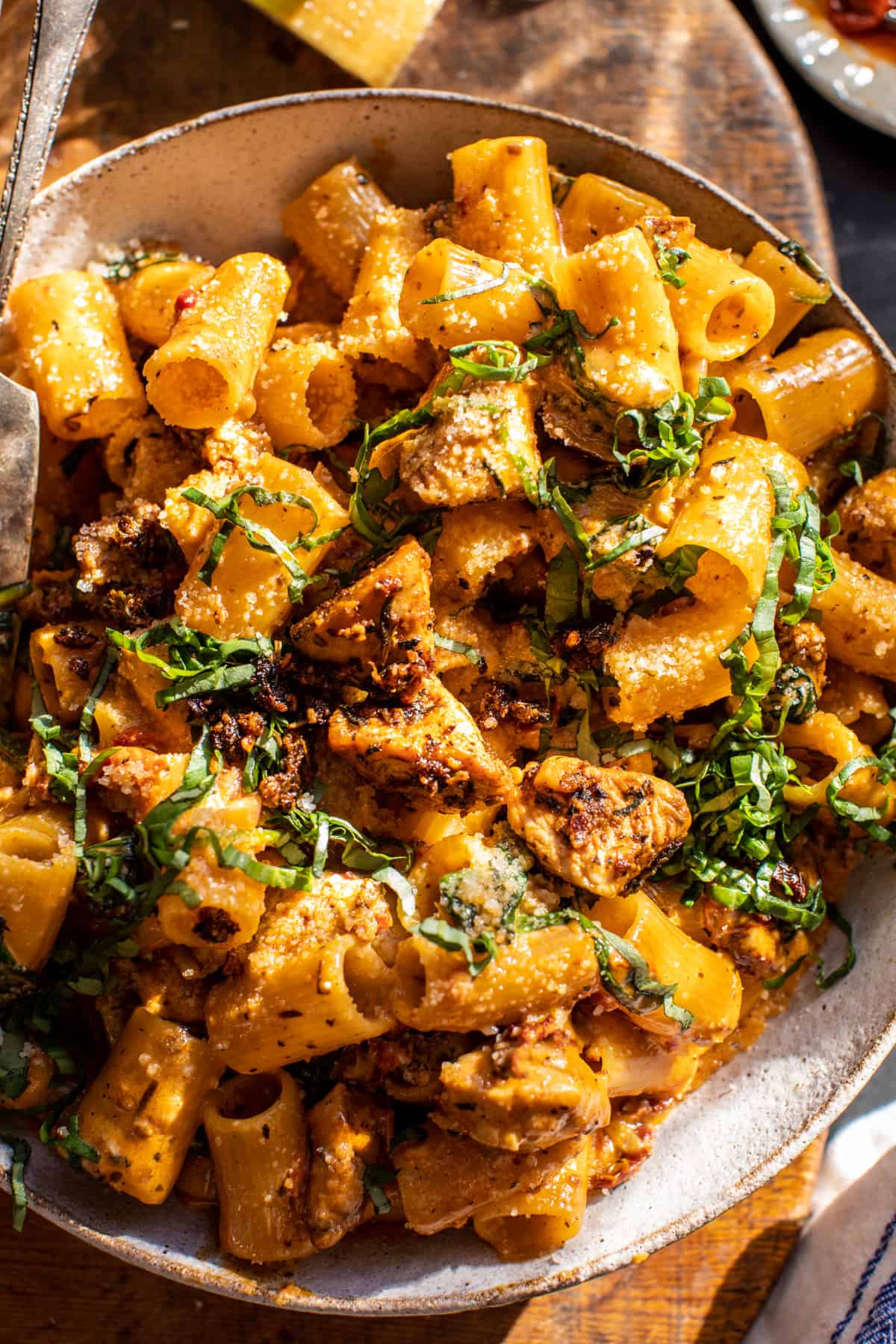 Spicy Tuscan Chicken Pasta| halfbakedharvest.com