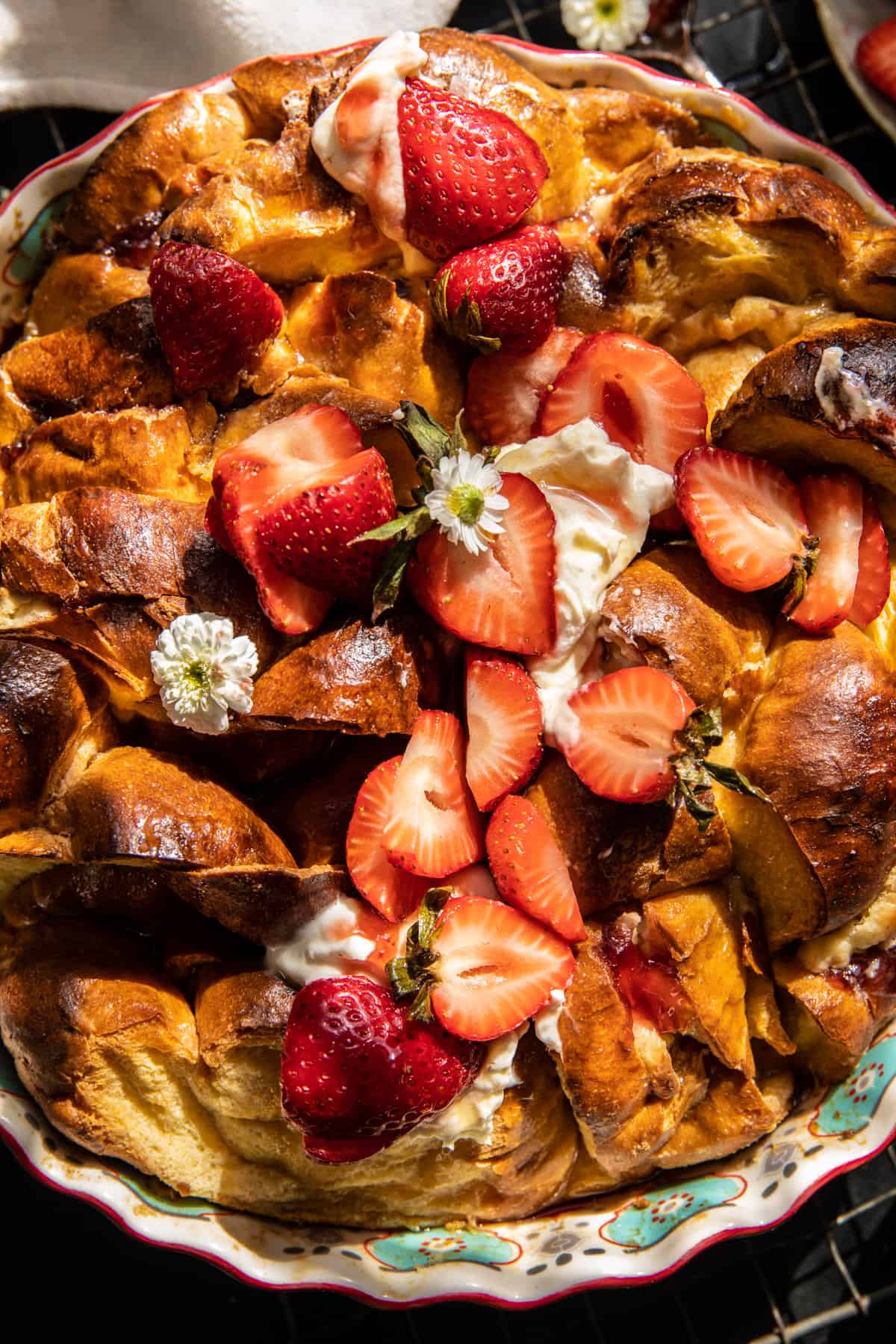 Baked Strawberry Cream Cheese Stuffed French Toast | halfbakedharvest.com 