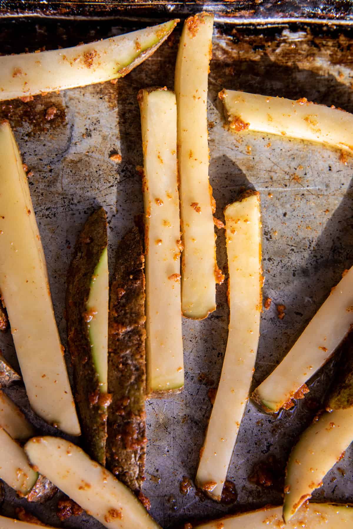 Garlic Parmesan French Fries Dressed in Caesar Dressing | halfbakedharvest.com
