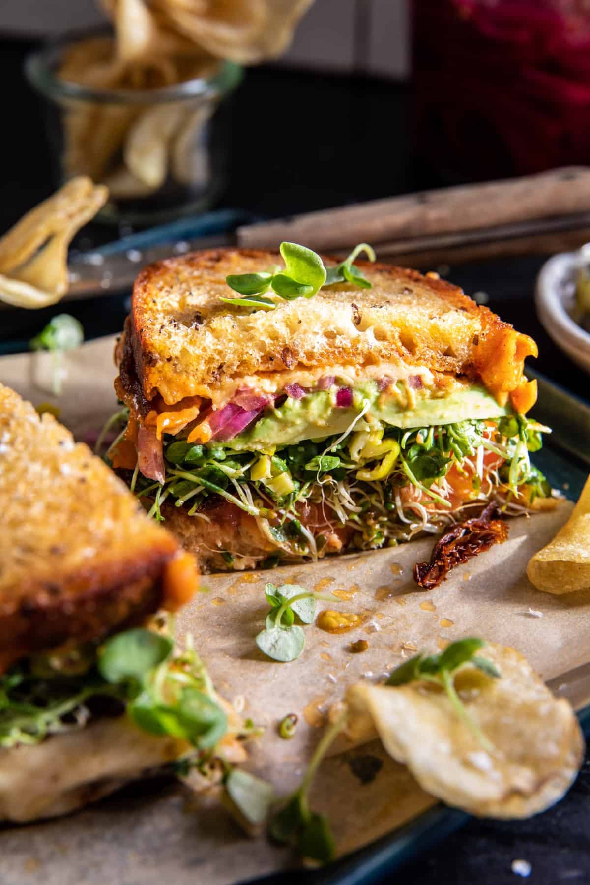 Havarti Avocado Sandwich with Spicy Mayo | halfbakedharvest.com