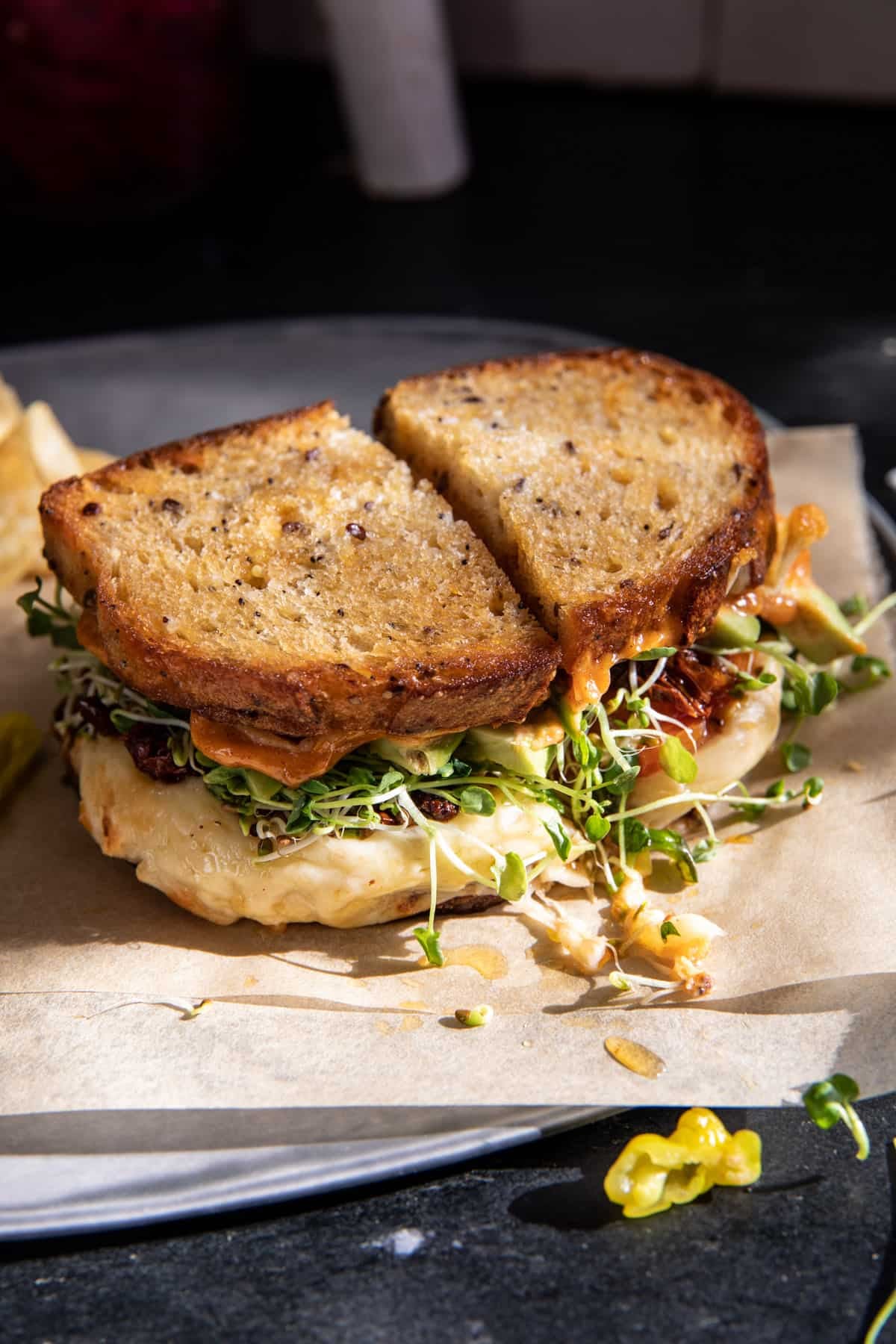 Havarti Avocado Sandwich with Spicy Mayo | halfbakedharvest.com