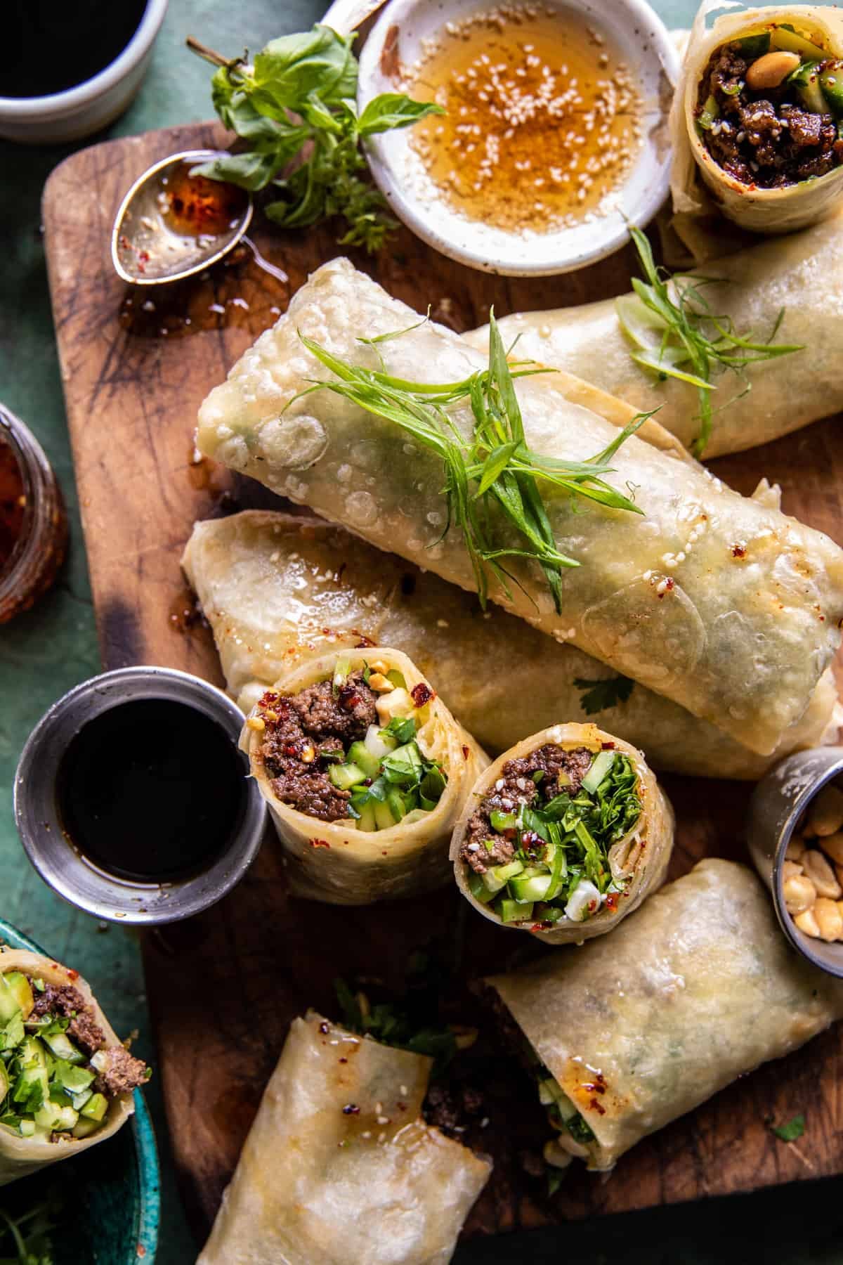 20 Minute Thai Basil Beef Rolls | halfbakedharvest.com