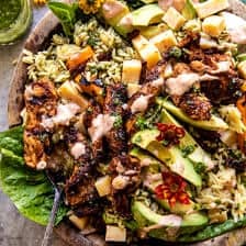 Pesto Chicken Avocado Orzo Salad | halfbakedharvest.com