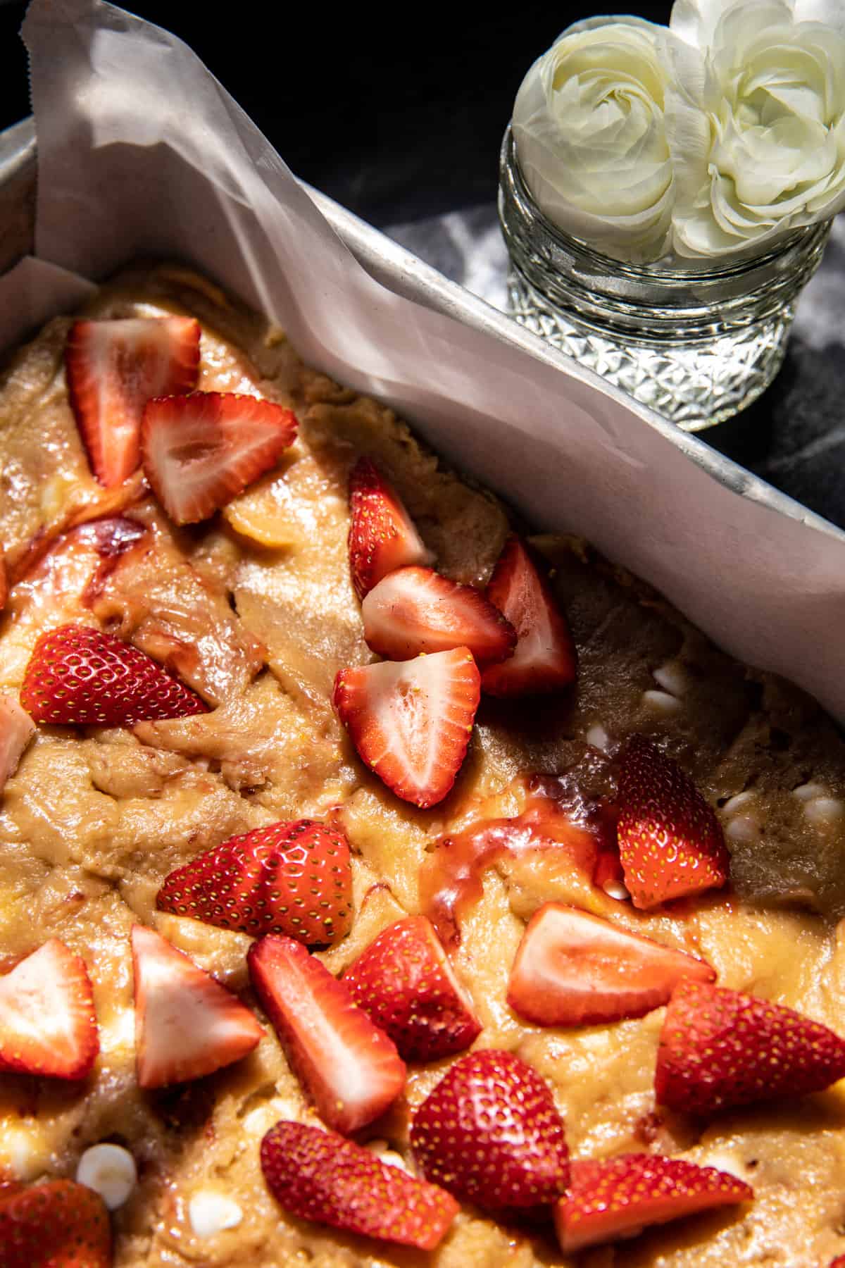Strawberry White Chocolate Blondies | halfbakedharvest.com