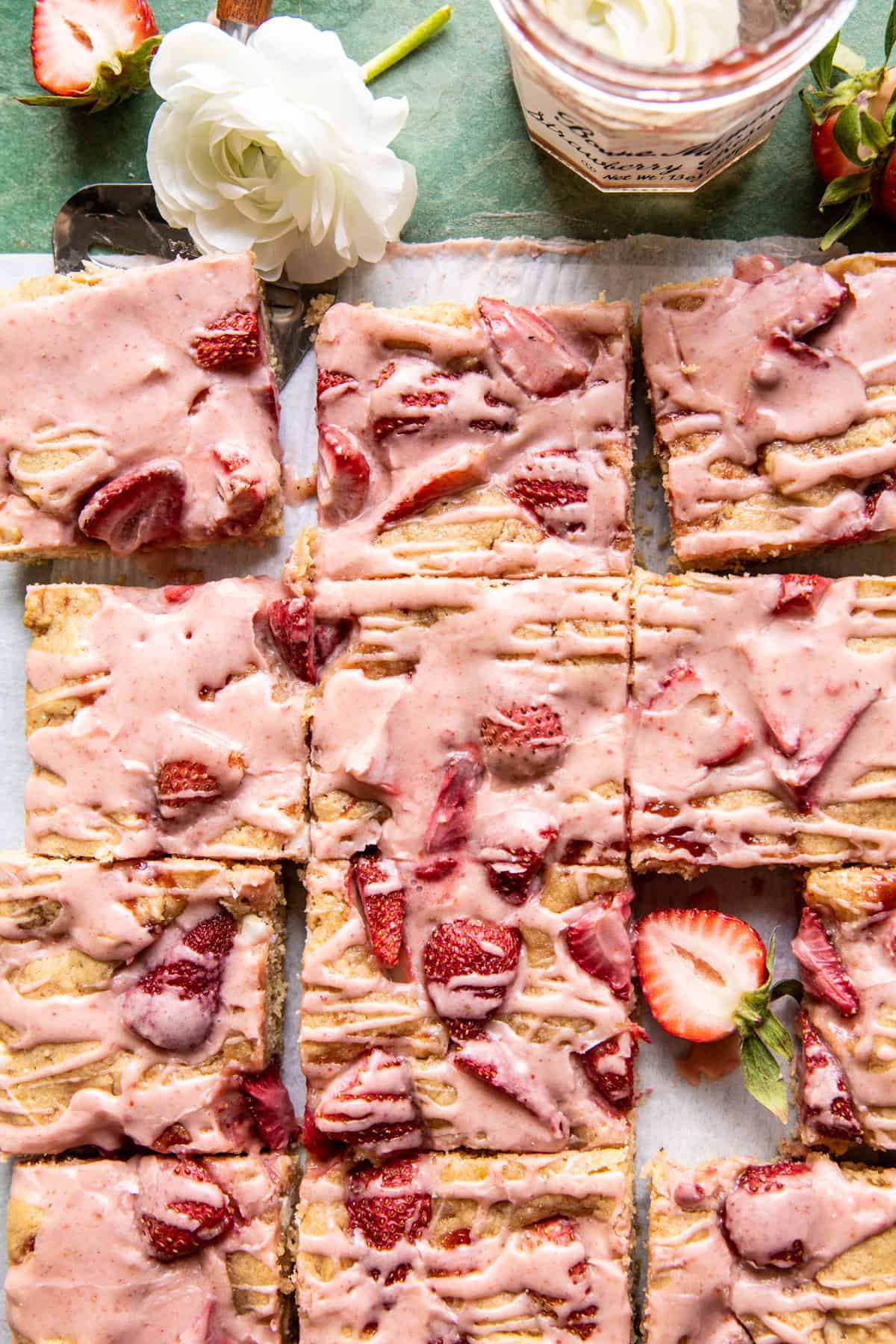 Strawberry White Chocolate Blondies | halfbakedharvest.com