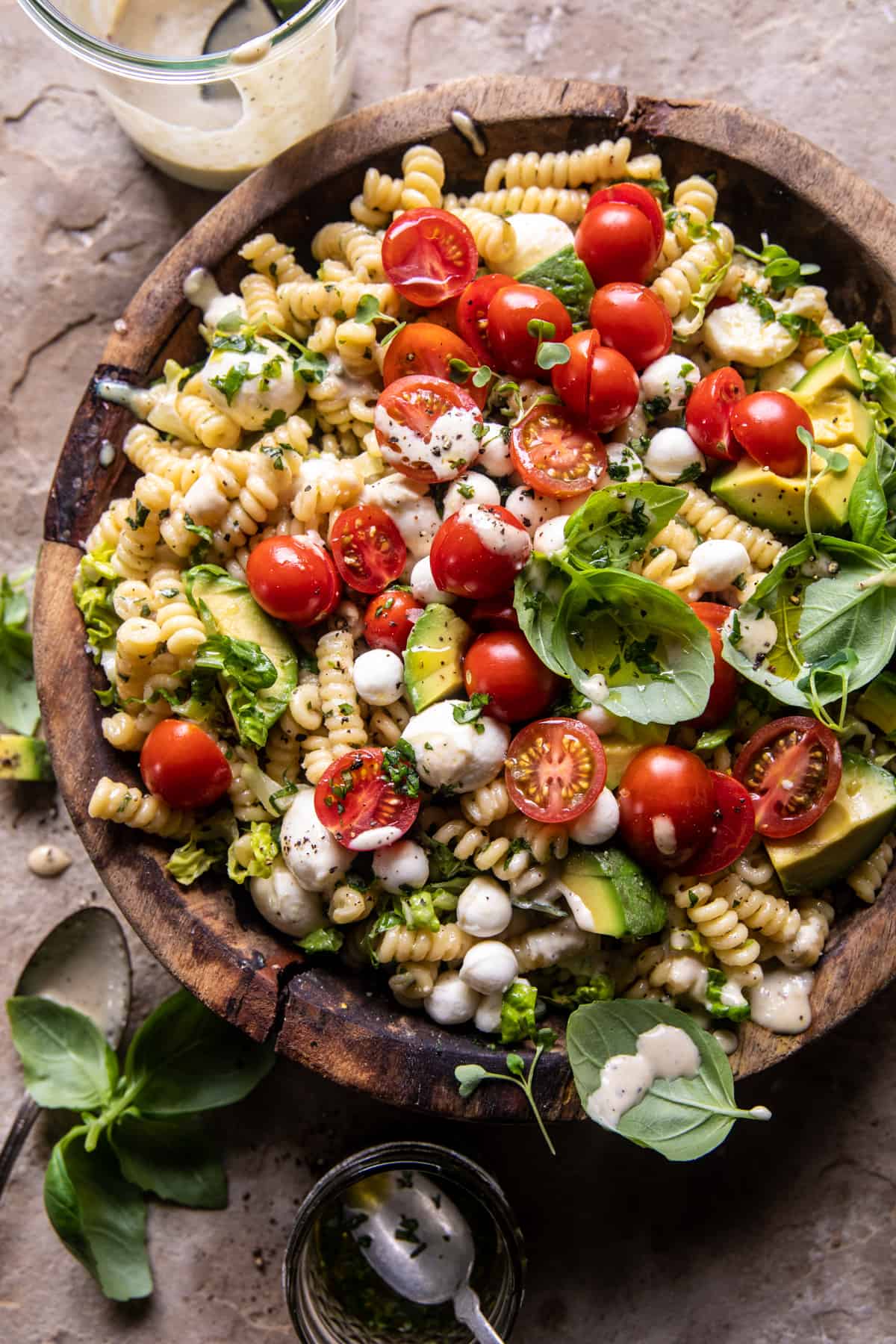 Caprese Caesar Pasta Salad | halfbakedharvest.com