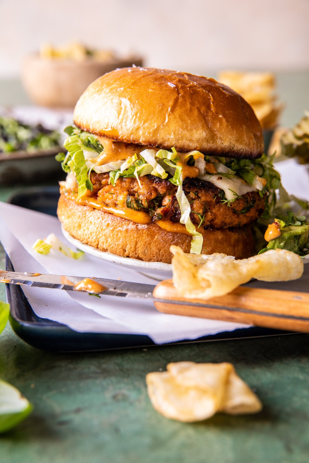 Easy Chipotle Salmon Burgers | halfbakedharvest.com