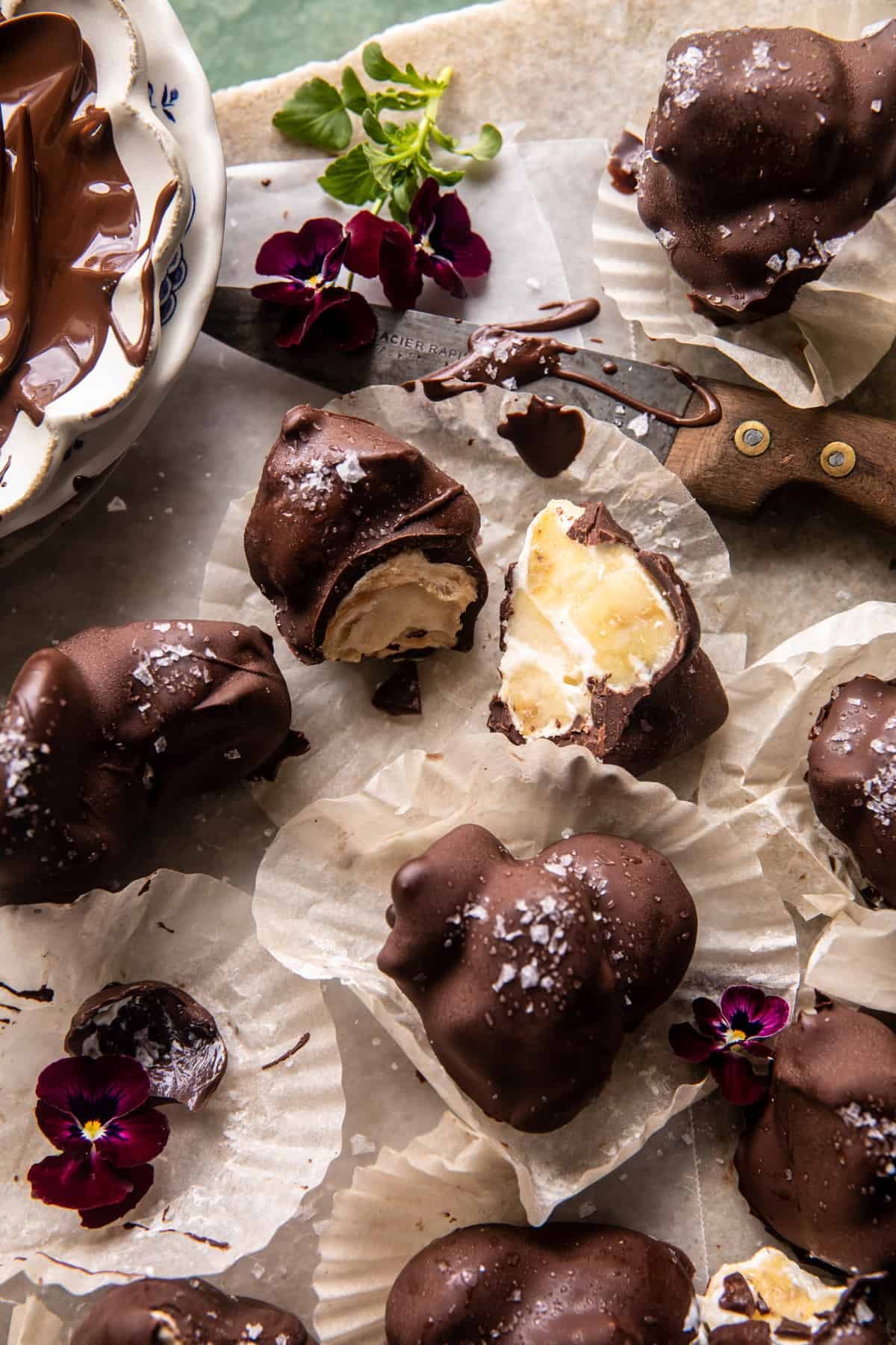 Frozen Chocolate Banana Yogurt Clusters | halfbakedharvest.com