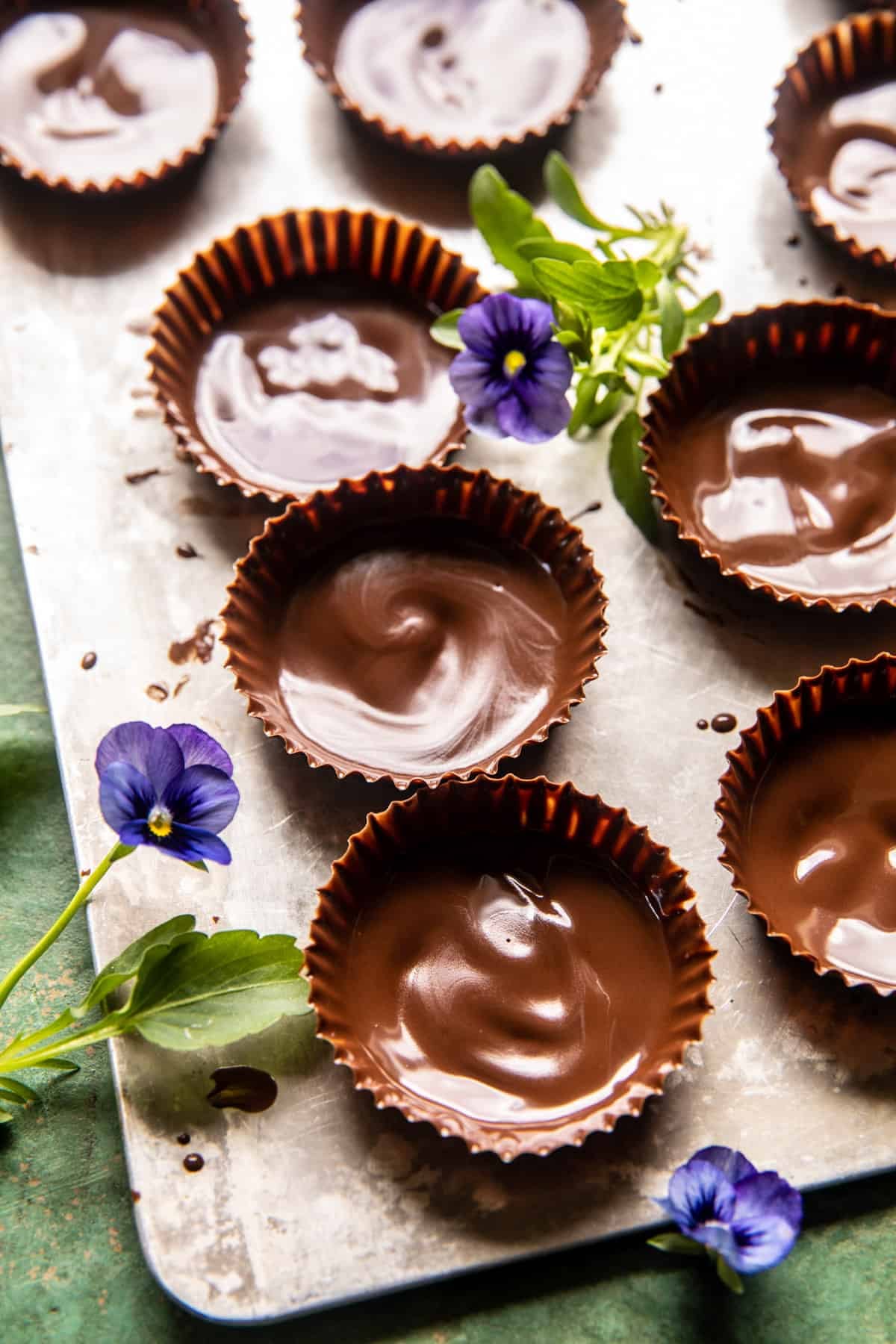 Frozen Chocolate Peanut Butter Yogurt Cups | halfbakedharvest.com