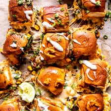 Pull Apart Street Corn Dip Sliders | halfbakedharvest.com