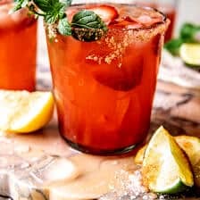 Strawberry Lemonade Aperol Margarita | halfbakedharvest.com