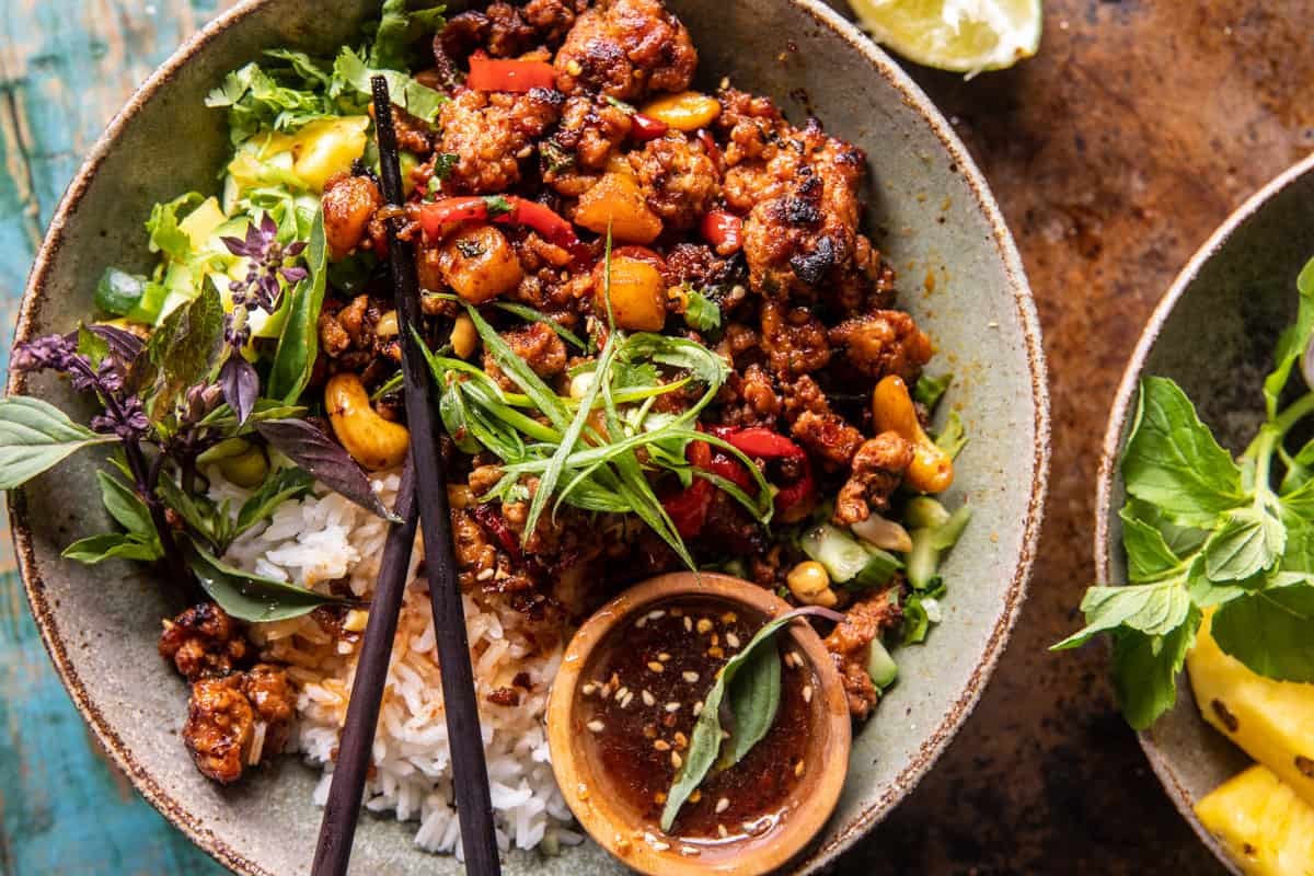 20 Minute Ginger Pineapple Chicken Stir Fry | halfbakedharvest.com