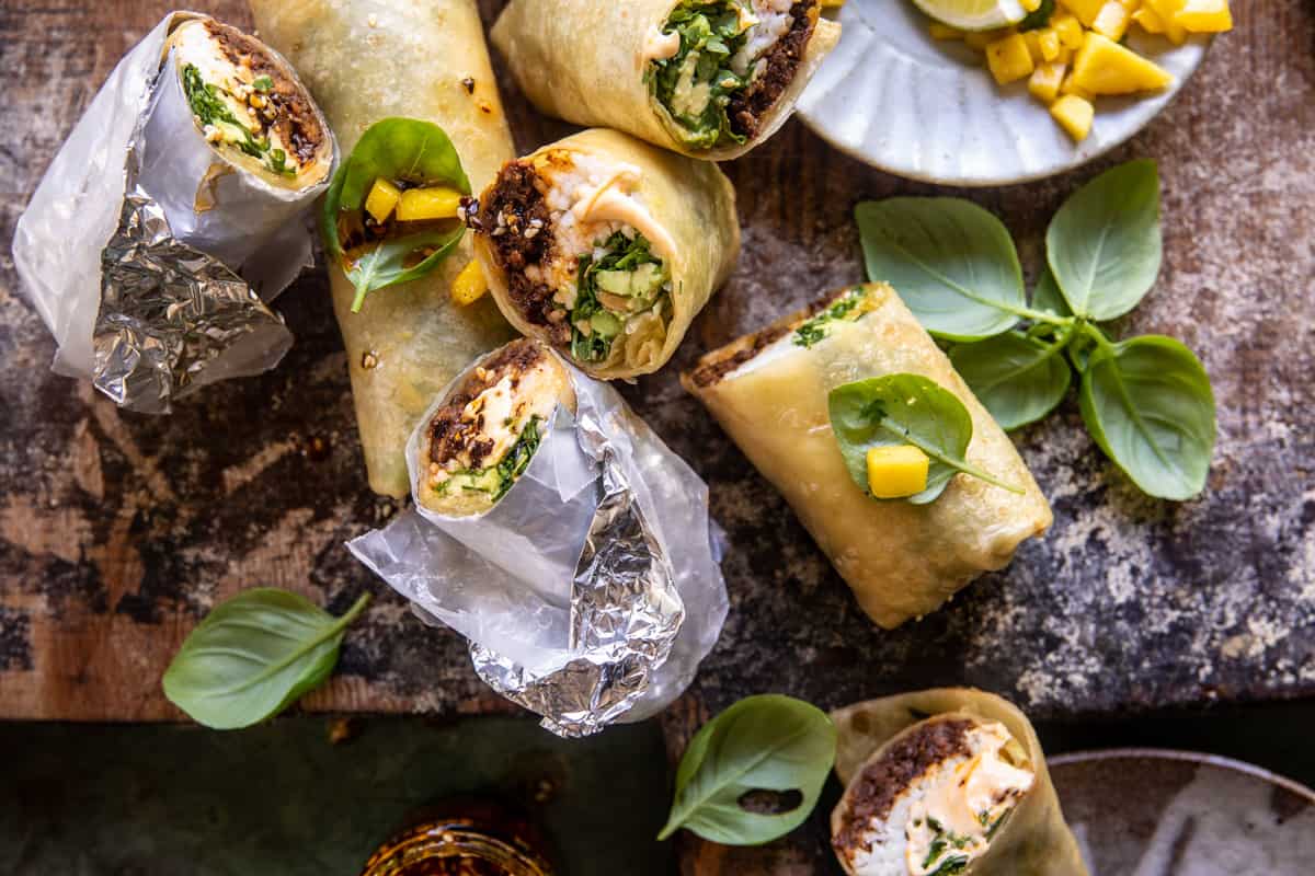 30 Minute Korean Beef and Avocado Rice Rolls | halfbakedharvest.com