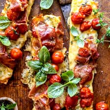 Baked Gruyère Tomato Bruschetta | halfkabedharvest.com