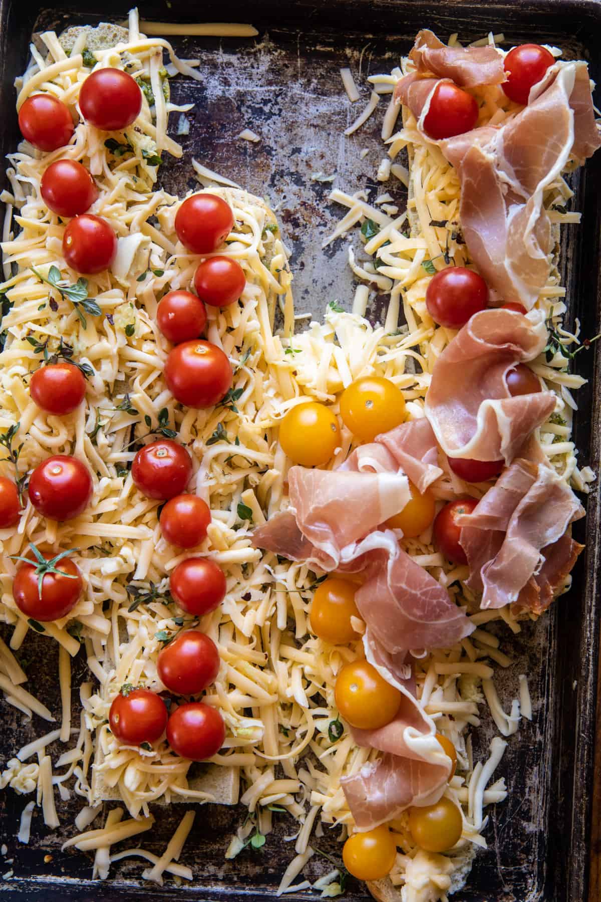 Baked Gruyère Tomato Bruschetta | halfkabedharvest.com