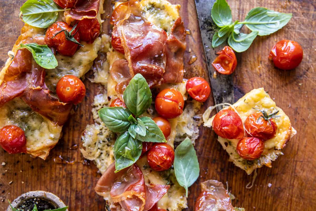 Baked Gruyère Tomato Bruschetta | halfkabedharvest.com