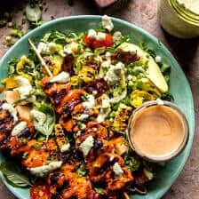 Chopped Buffalo Chicken Skewer Salad | halfbakedharvest.com