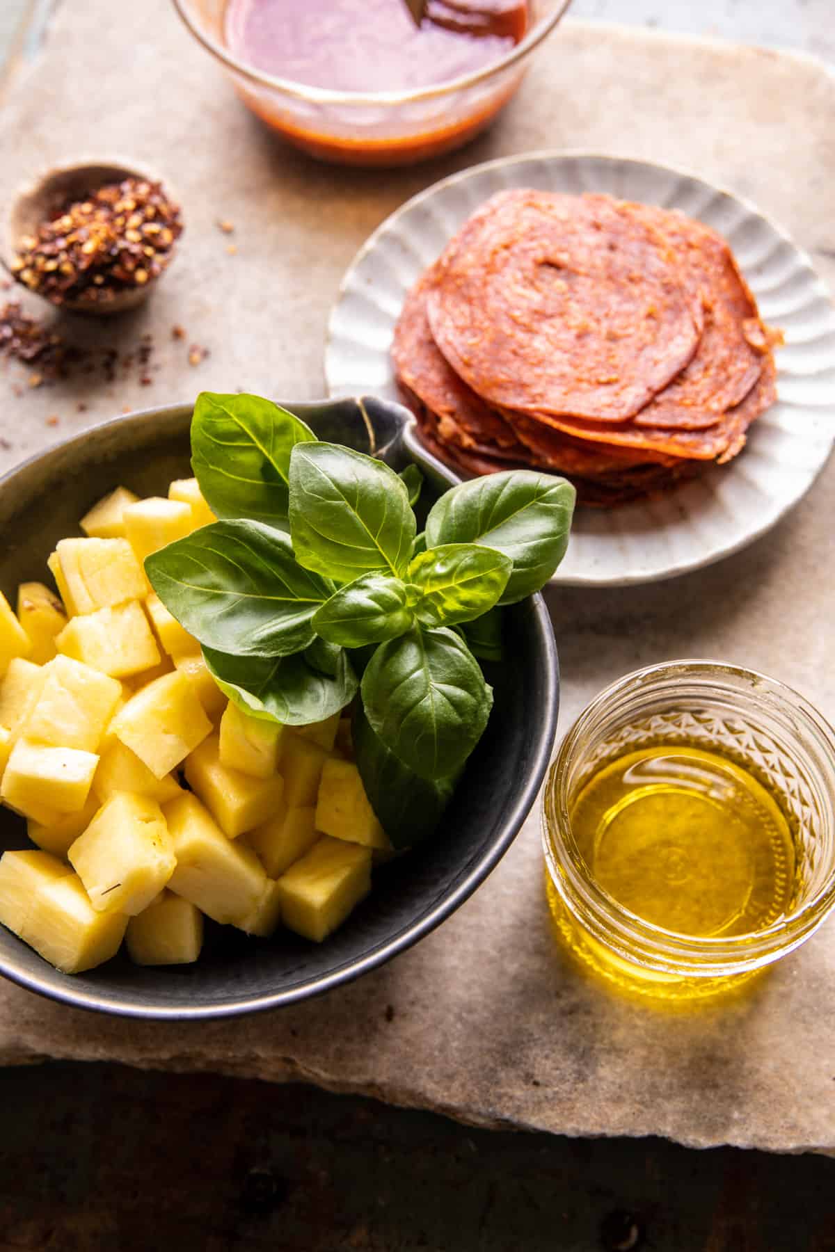 Sheet Pan Hawaiian Pepperoni Pizza | halfbakedharvest.com