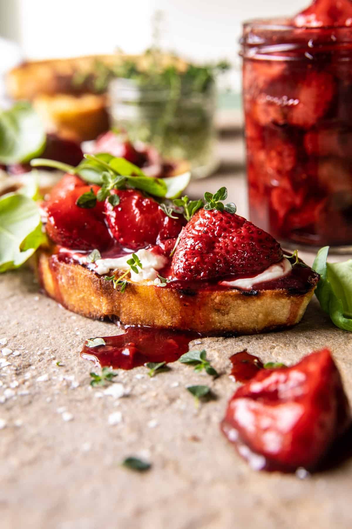 Strawberry Jam with Honey Whipped Goat Cheese | halfbakedharvest.com