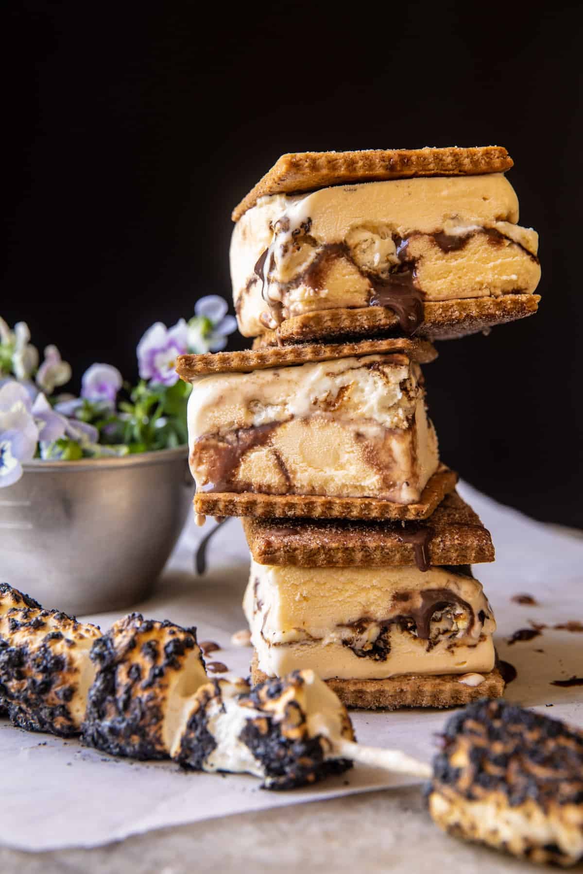 Toasted S'mores Ice Cream Sandwiches | halfbakedharvest.com