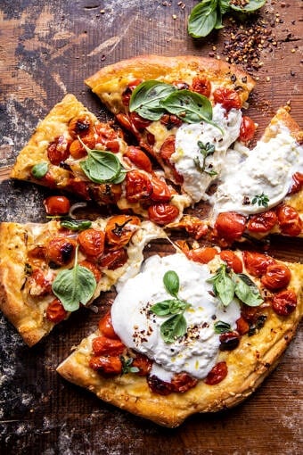 Herb Roasted Cherry Tomato Pizza | halfbakedharvest.com