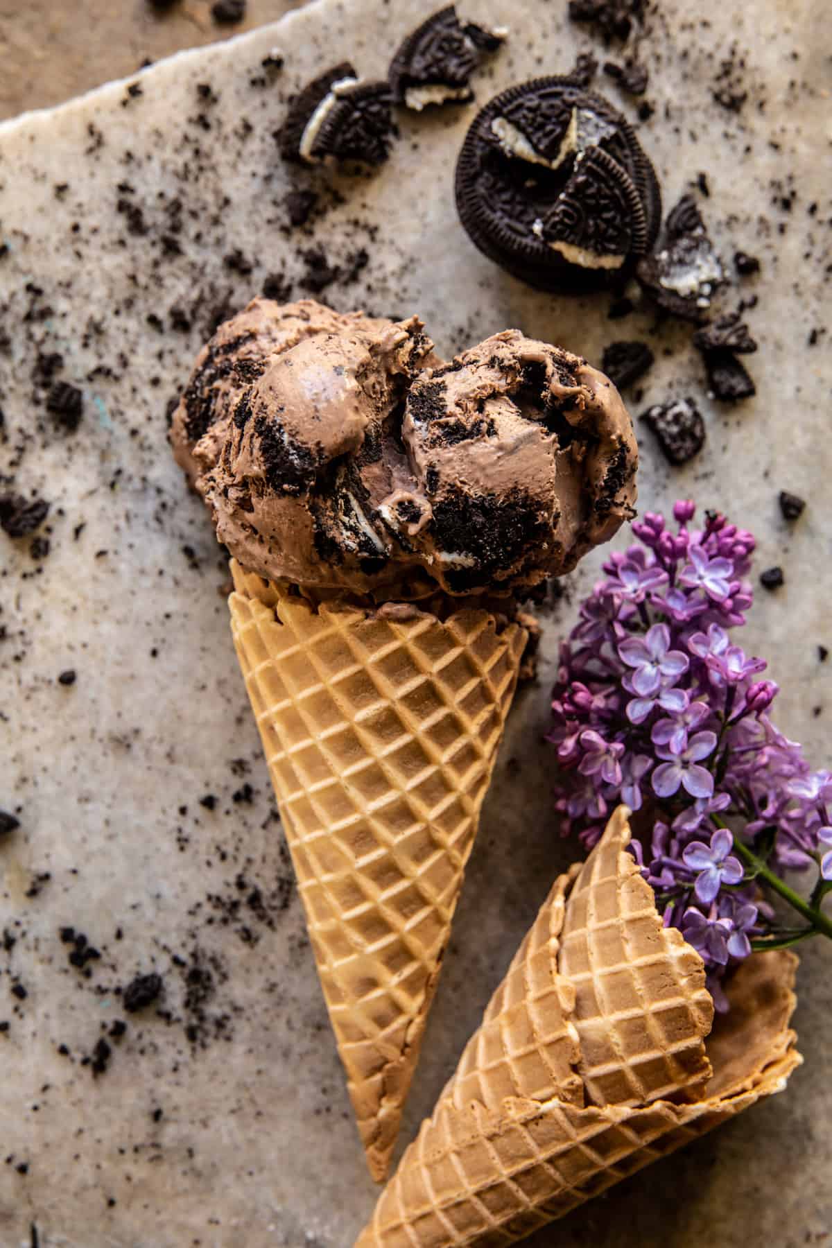 No Churn Chocolate Malt Oreo Ice Cream | halfbakedharvest.com