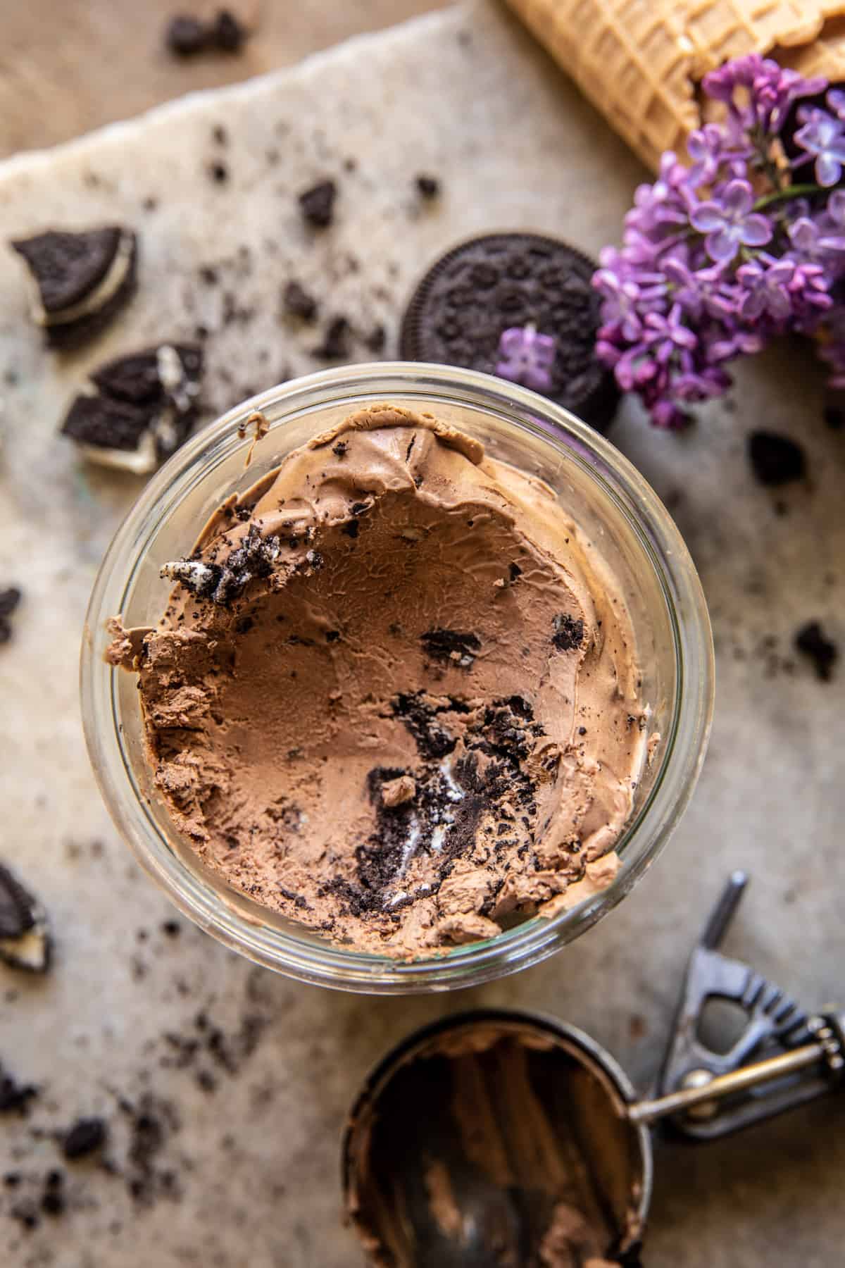 No Churn Chocolate Malt Oreo Ice Cream | halfbakedharvest.com