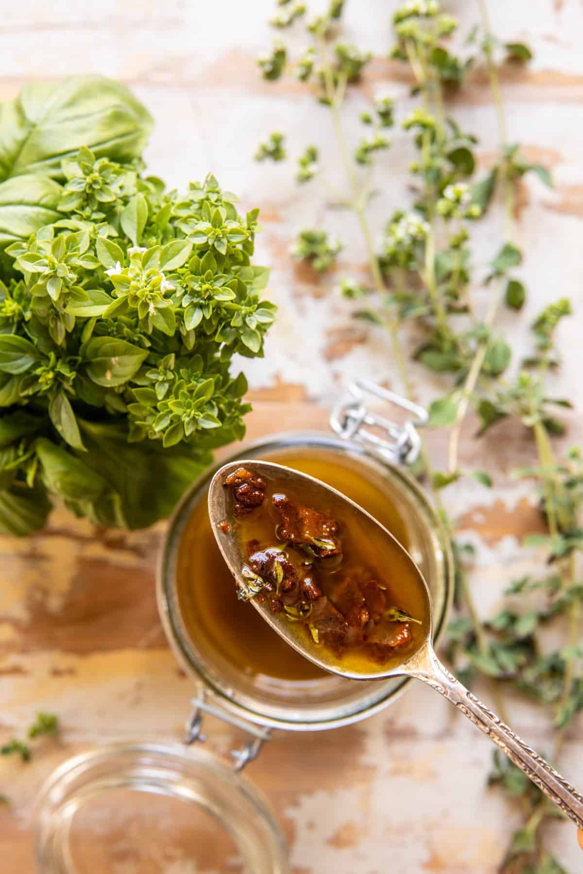 Hot Bacon Tomato Peach Goat Cheese Salad | halfbakedharvest.com