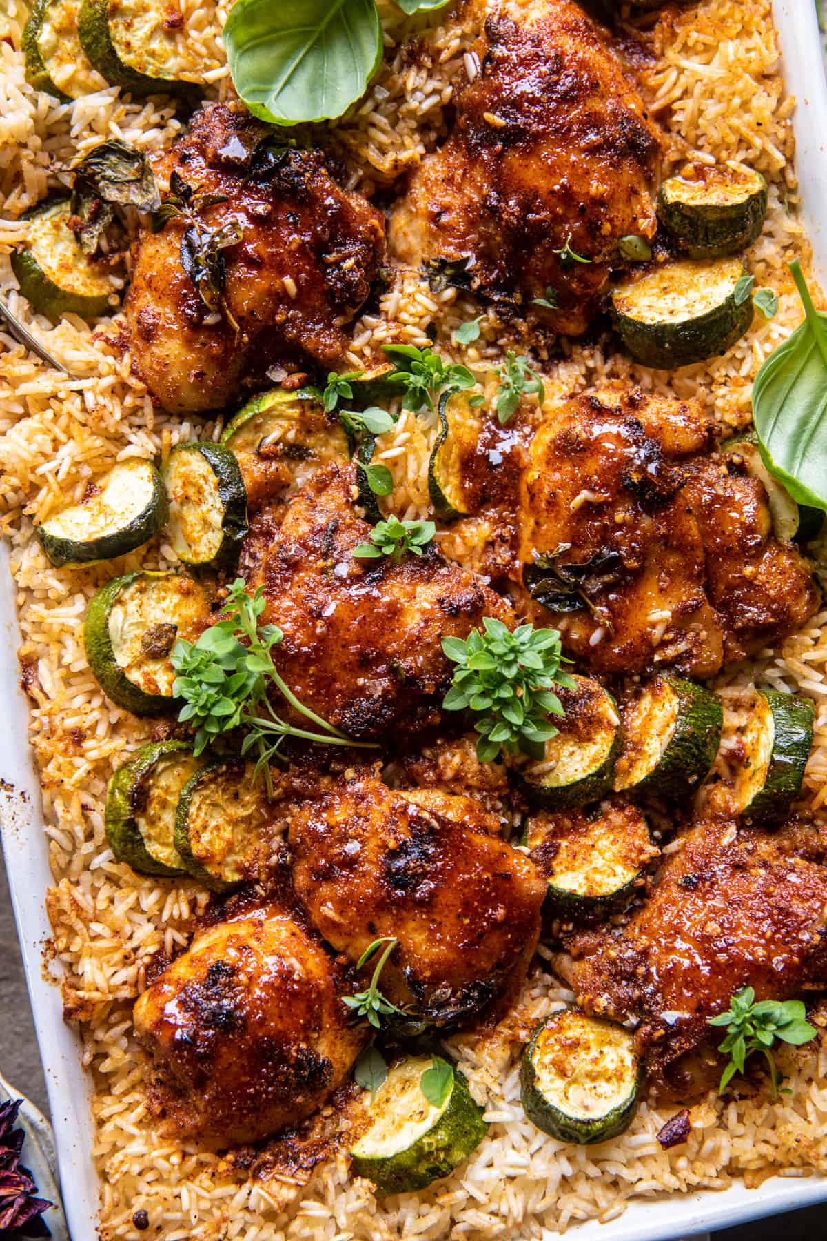 One Pan Chipotle Honey Chicken and Rice | halfbakedharvest.com