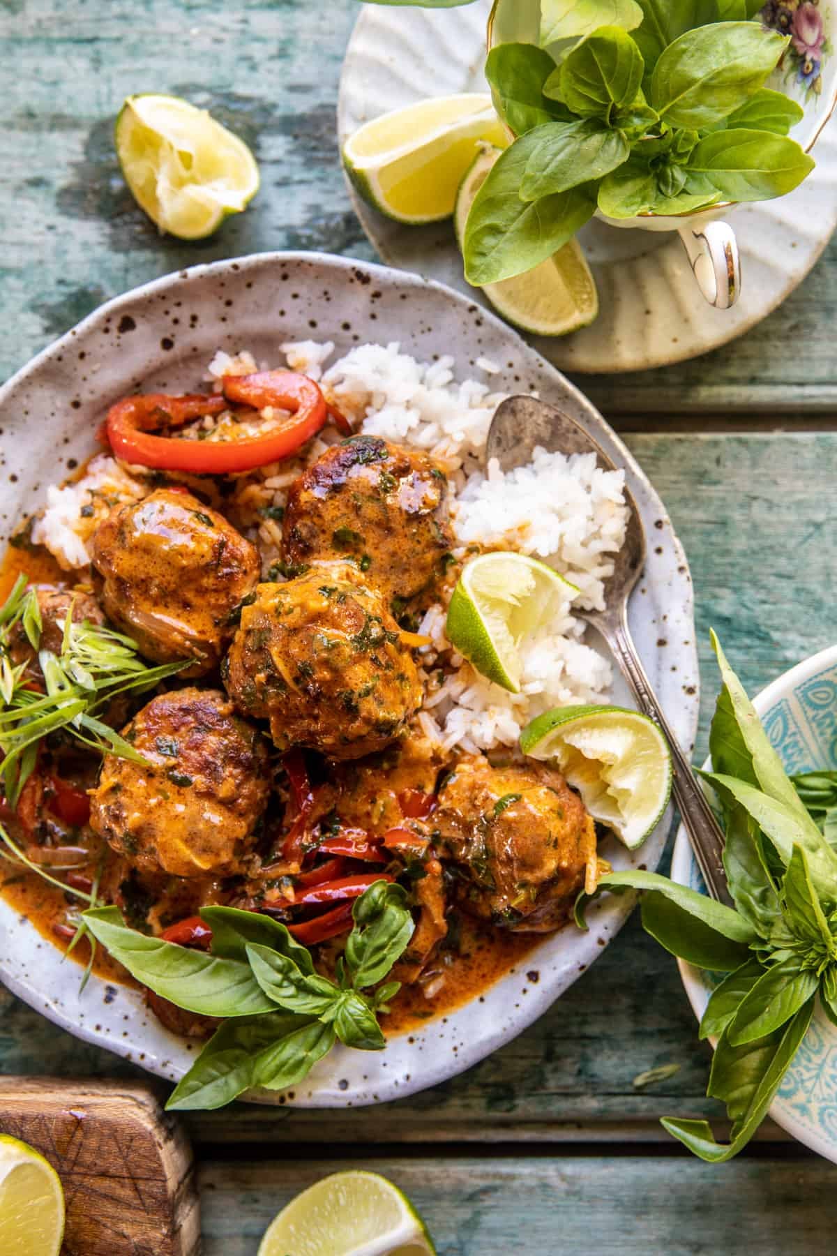 Simple Thai Chicken Zucchini Meatball Curry | halfbakedharvest.com 