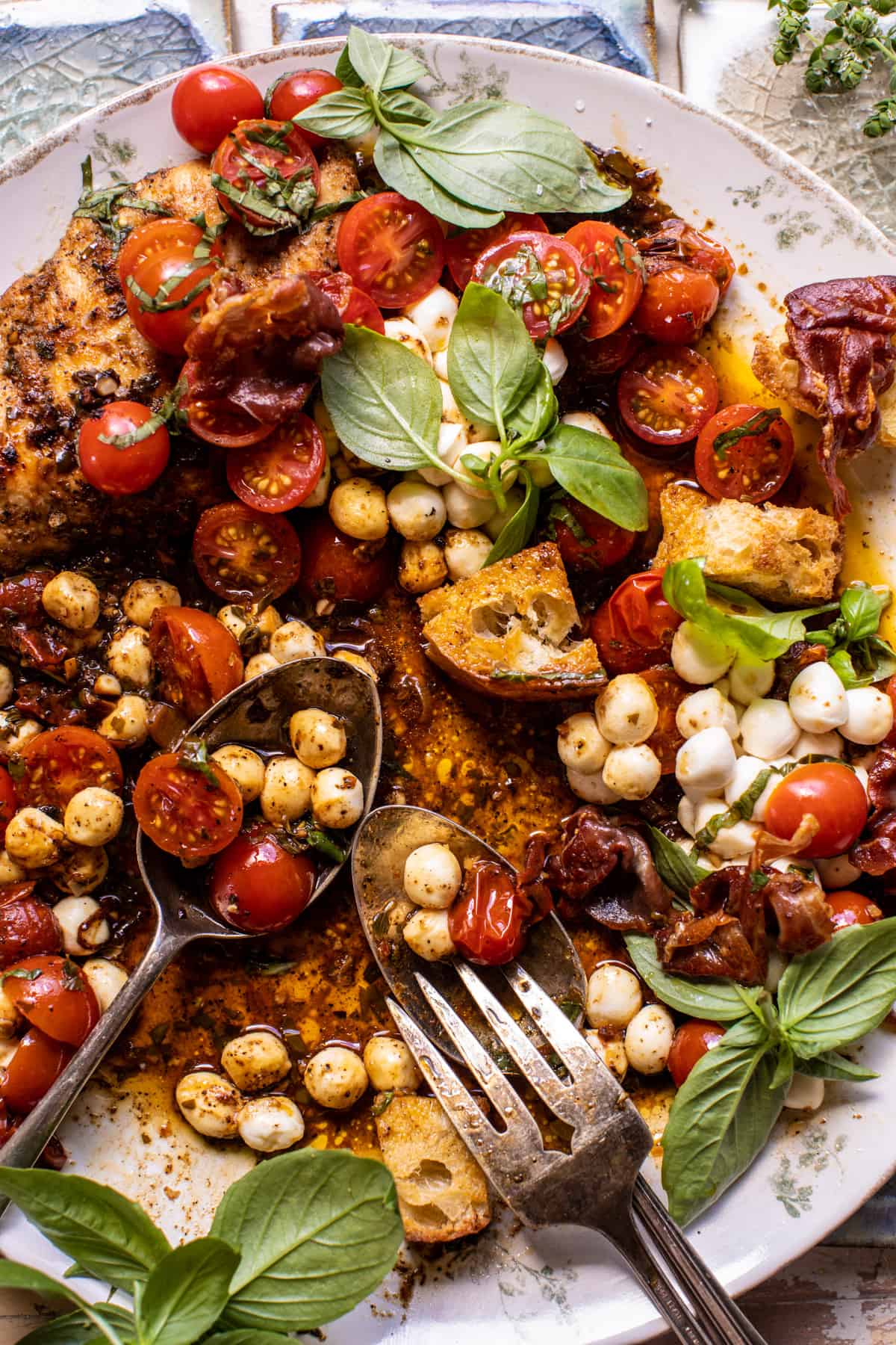 Skillet Caprese Prosciutto Chicken | halfbakedharvest.com