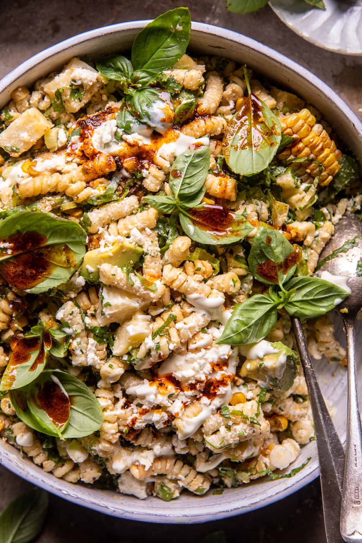 Street Corn Pasta Salad | halfbakedarvest.com