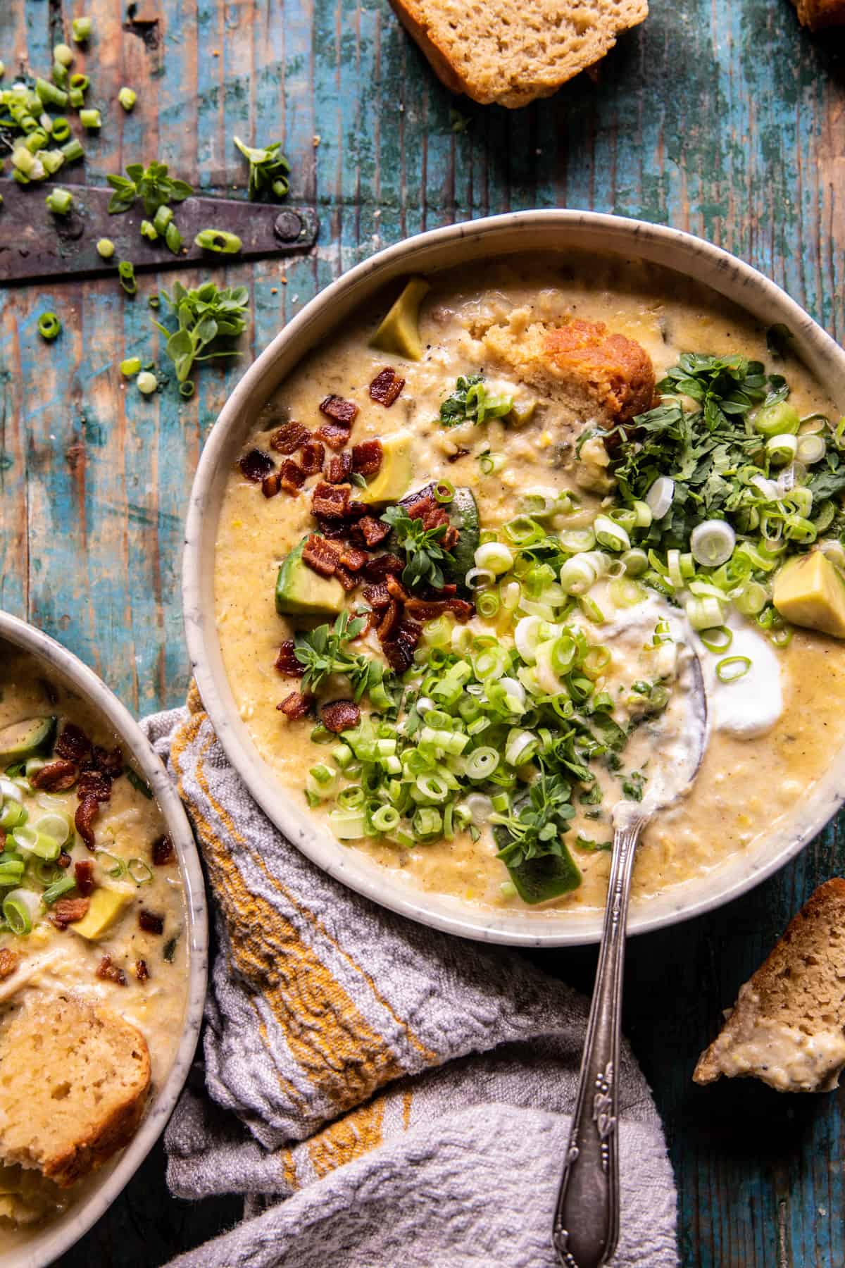 White Chicken Chili Corn Chowder | halfbakedharvest.com