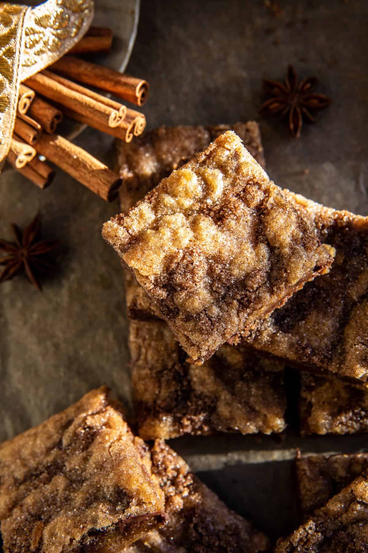 Cinnamon Swirl Snickerdoodle Blondies | halfbakedharvest.com