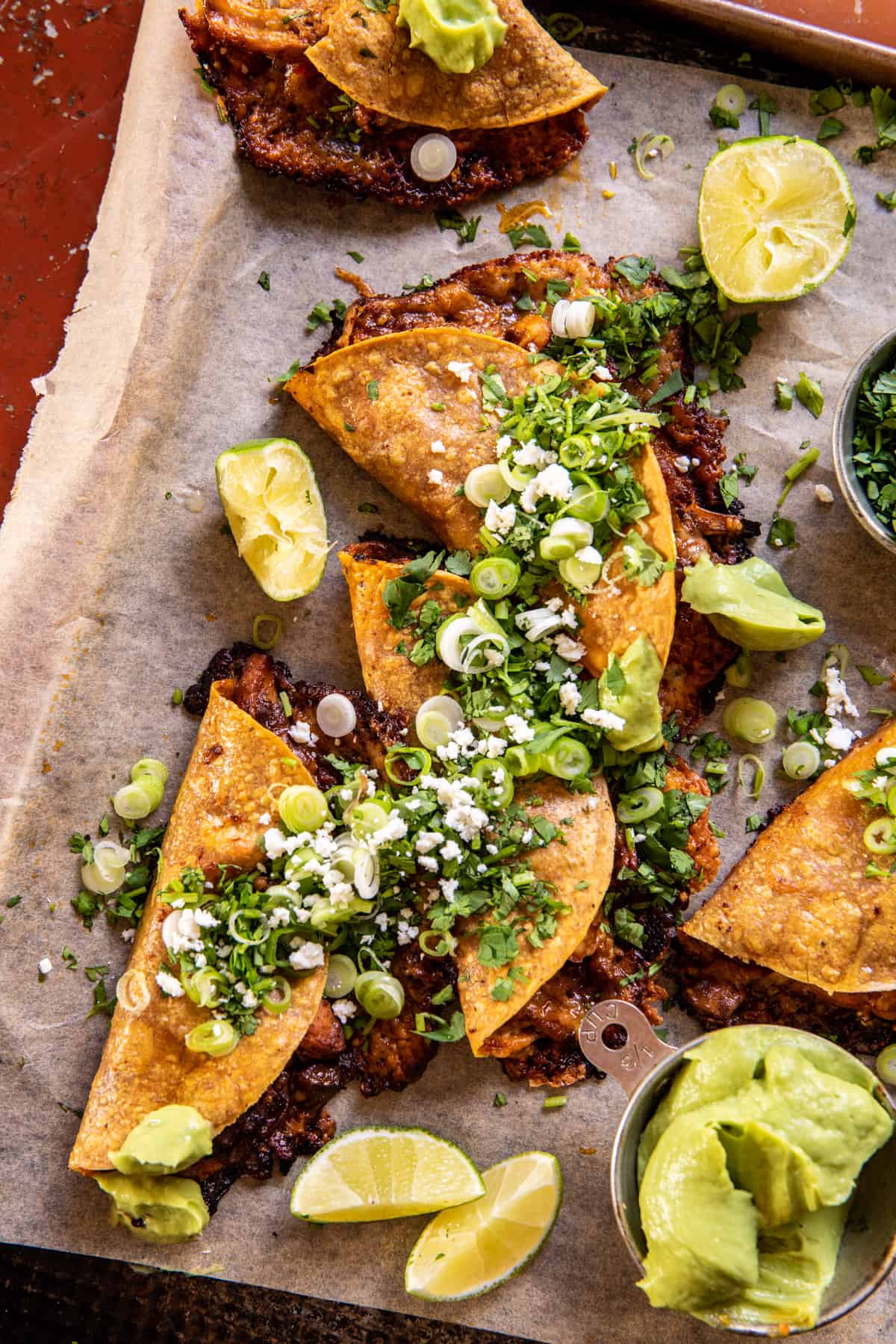 Crispy Cider Braised White Chili Chicken Tacos | halfbakedharvest.com