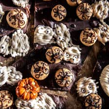 Haunted Chocolate Peanut Butter Bark | halfbakedharvest.com