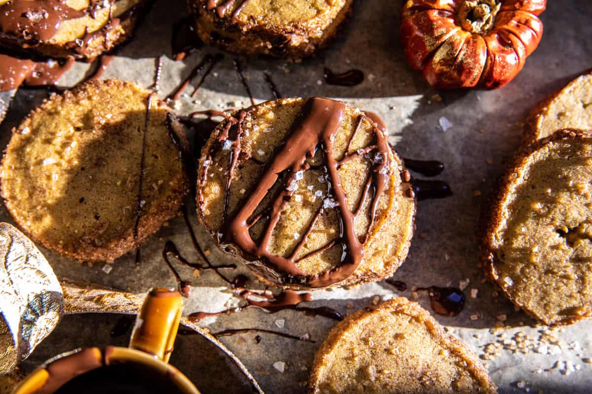 Spiced Pumpkin Shortbread Cookies | halfbakedharvest.com