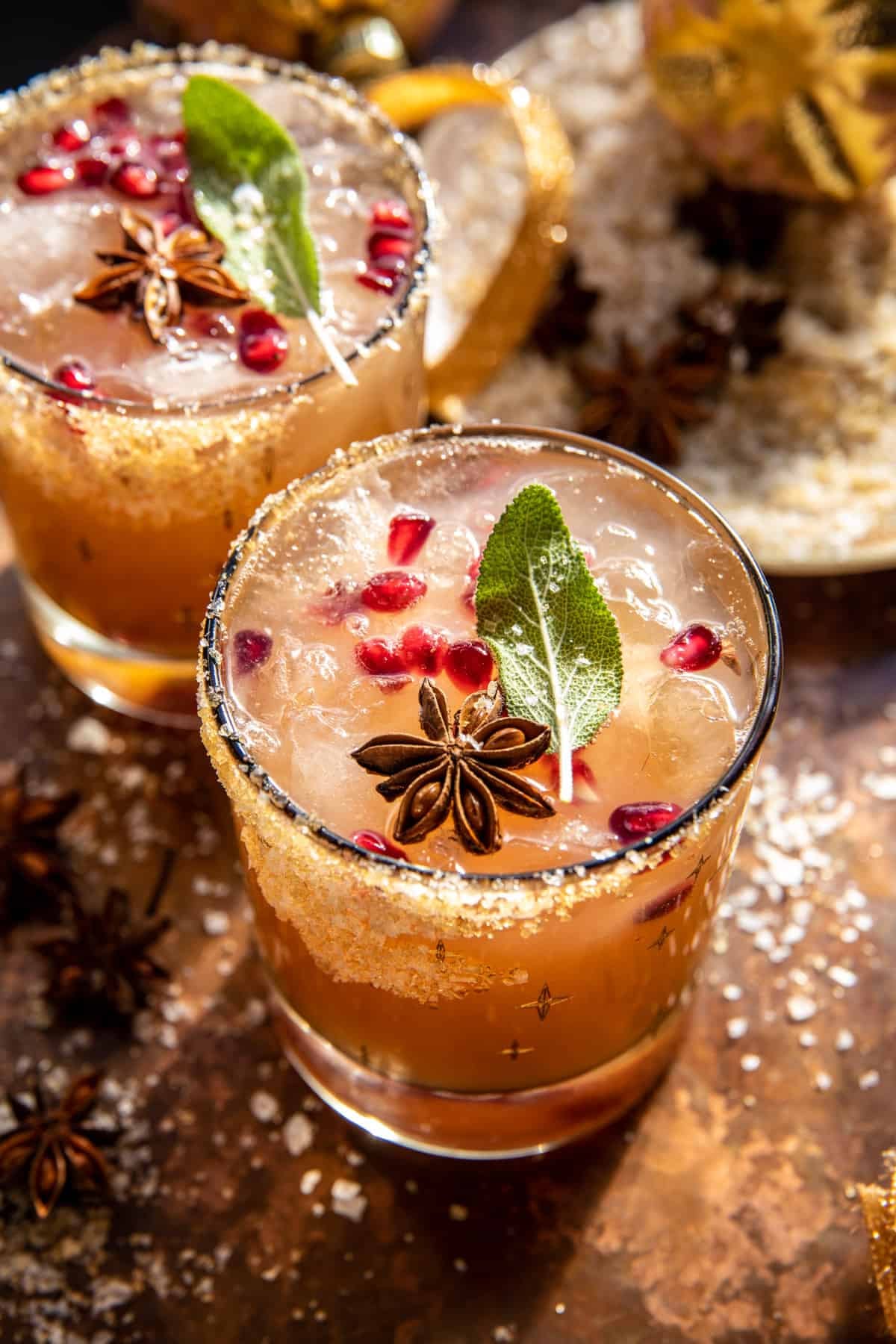 Brown Sugar Sage Ginger Paloma (with mocktail) | halfbakedharvest.com