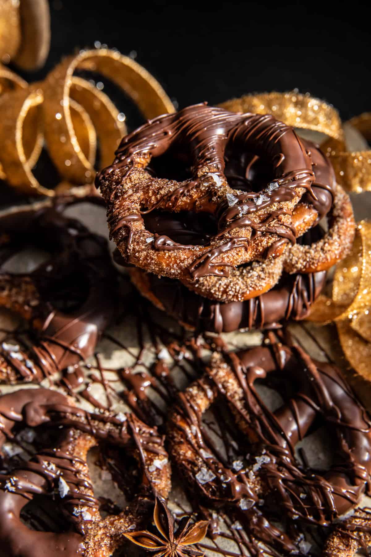 Chocolate Covered Espresso Spiced Pretzels | halfbakedharvest.com