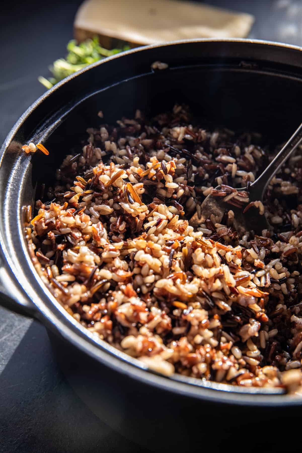 Creamed Spinach and Wild Rice Casserole | halfbakedharvest.com