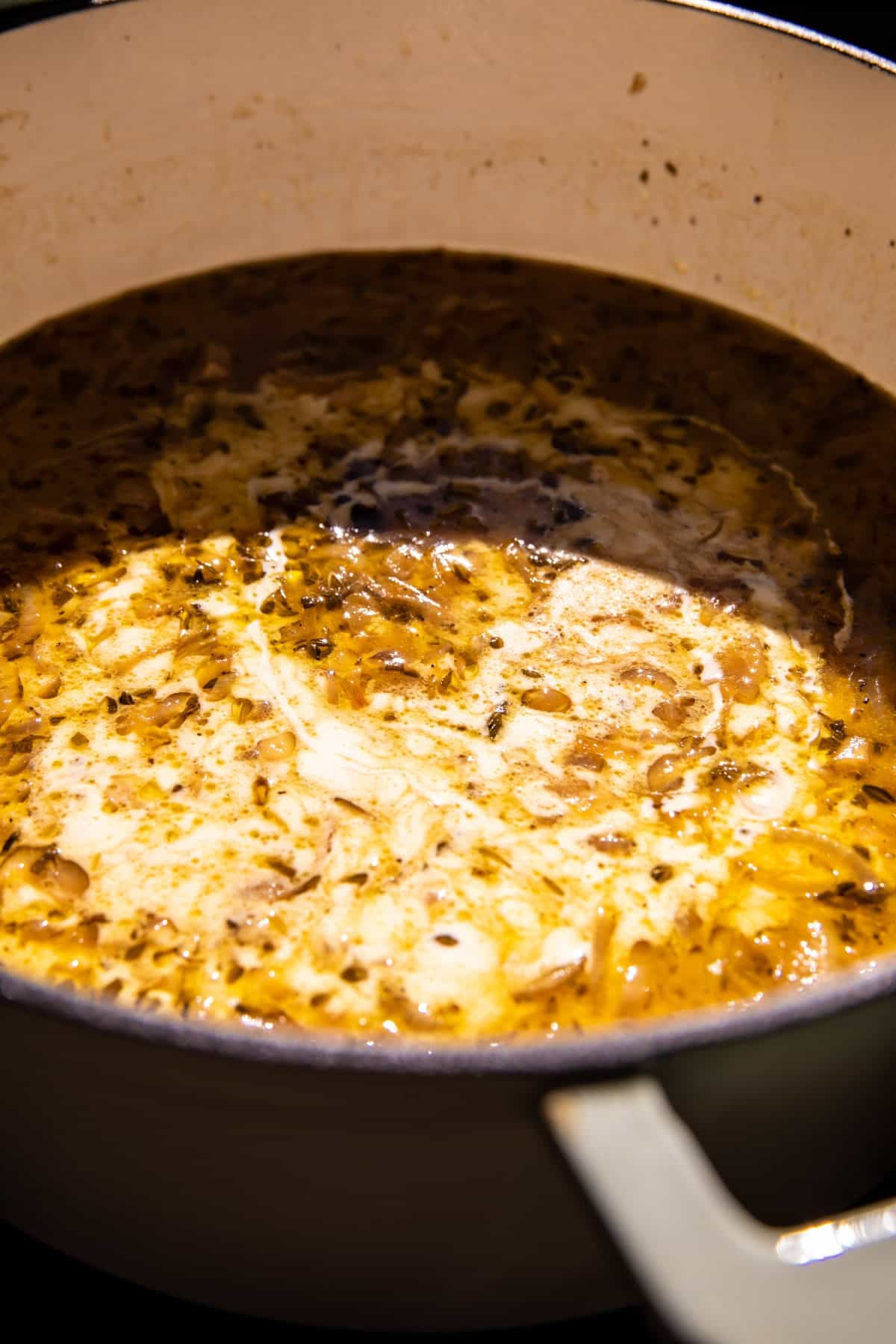 Creamy French Onion Soup Baked In Bread Bowls | halfbakedharvest.com