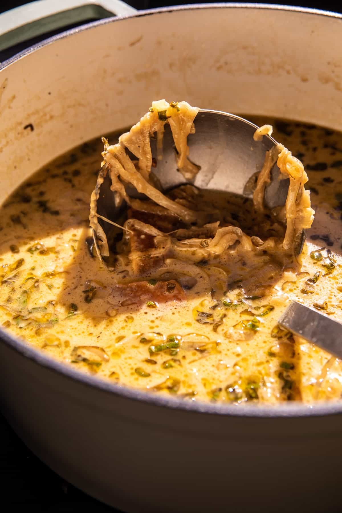 Creamy French Onion Soup Baked In Bread Bowls | halfbakedharvest.com