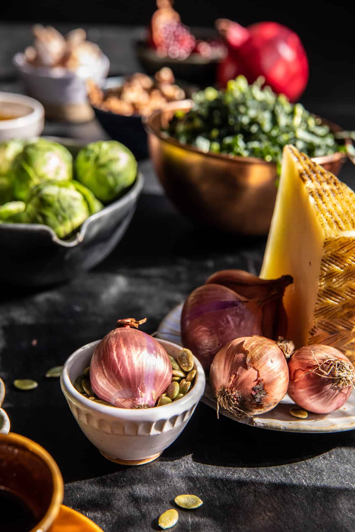 Shaved Brussels Sprout Candied Bacon Salad | halfbakedharvest.com